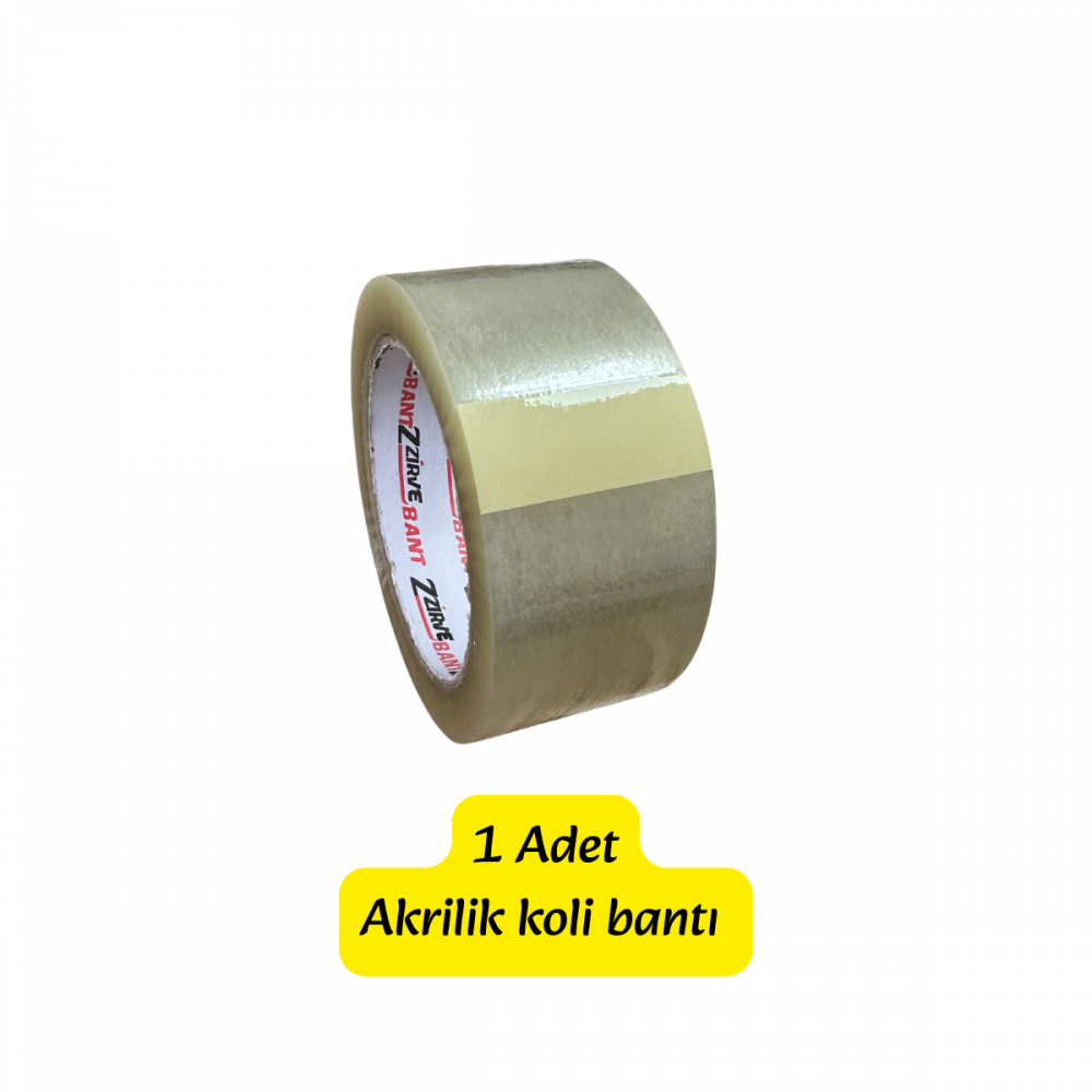 1 adet 45x100mt akrilik koli bandı akrilik kopmaz koli bantı ambalaj bantı şeffaf