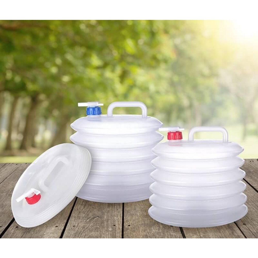 Plastik Katlanabilir Musluklu Akordiyon Su Bidonu 10lt