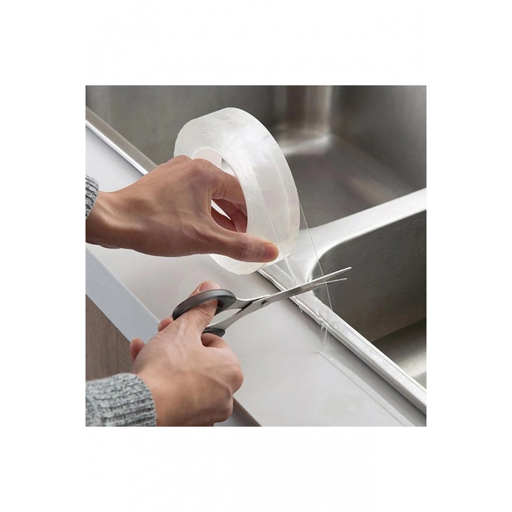 Şeffaf Sızdırmaz Kalın Bant 0,5mmx4cmx5mt Mutfak Evyesi Ankestra Ocaklara