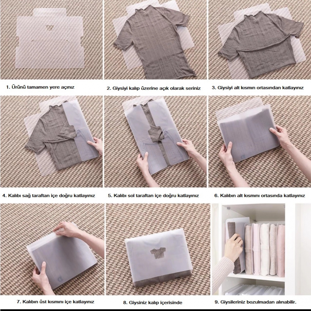 Tshirt katlama ve organizer