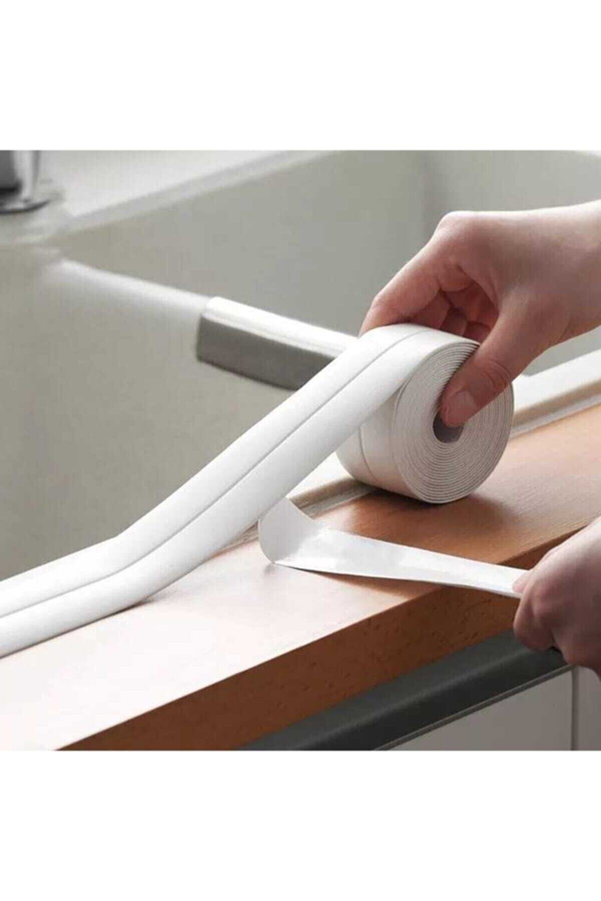 3.2 M Banyo Küvet Mutfak Lavabo Beyaz Su Sızdırmaz Bant Su Geçirmez Kenar Bandı Sızdırmazlık Tamir SIZMAZBANT