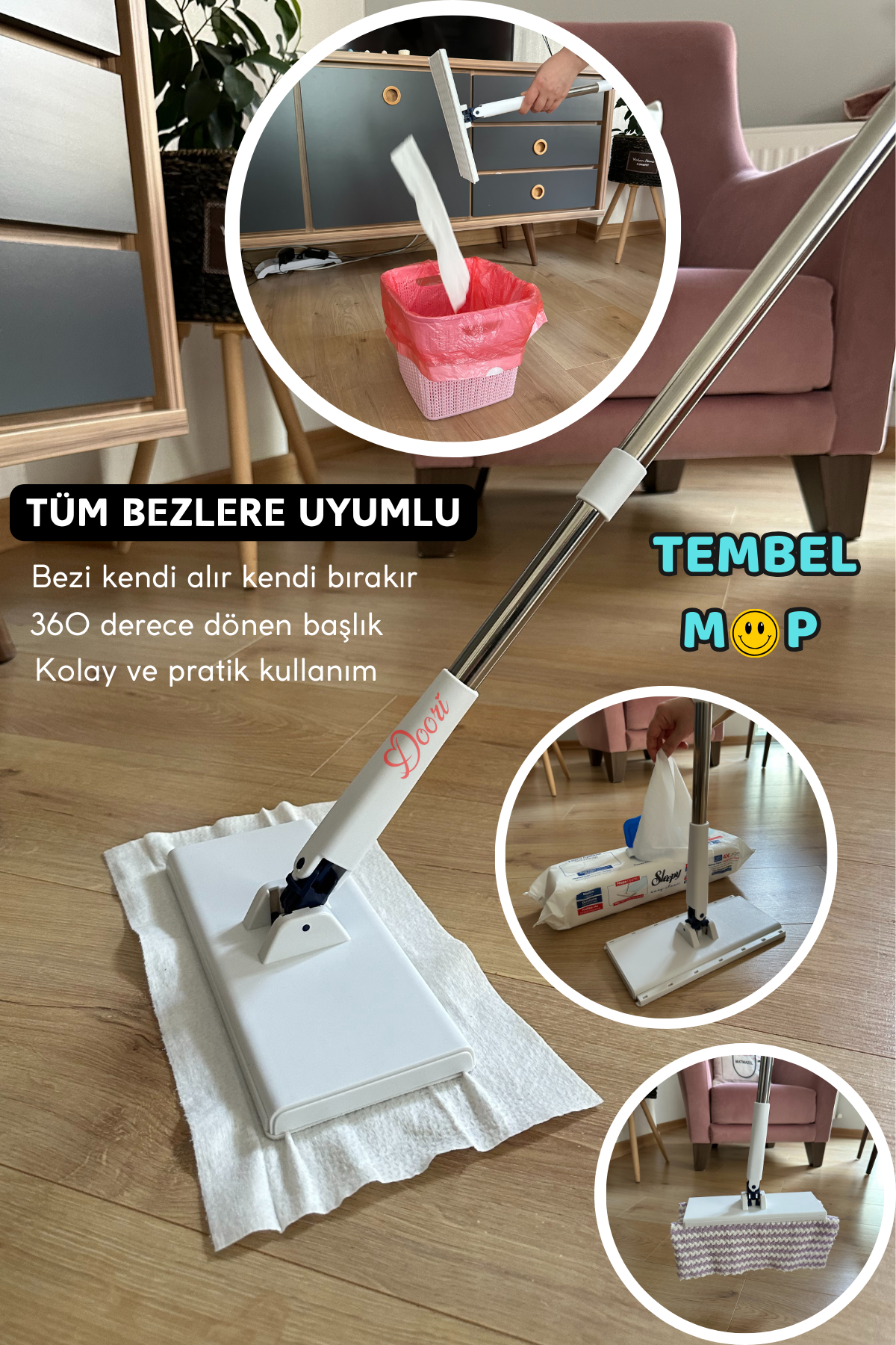 Tembel mop tüm bezlere uygun Xl 4XL Yüzey Temizlik Havlusu Kullan At Temizlik Bezi Için Bezi Kendi Alabilen Mop Otomatik Mop