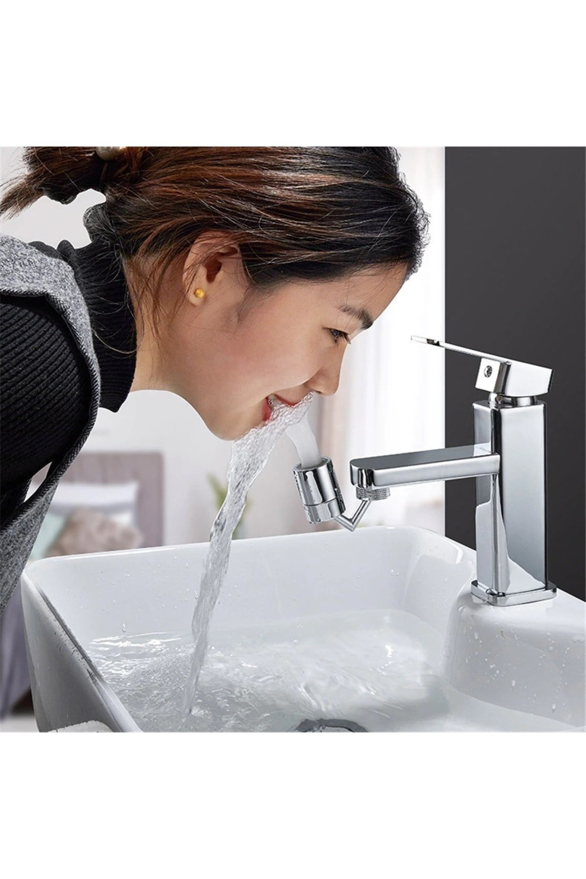 720 Derece Oynar başlıklı Tasarruflu Musluk Ucu uzatıcı