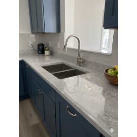 Avrupa gri mermer Desenli Mutfak Tezgah Üstü Fayans Kaplama Yapışkanlı Folyo 5 Metre