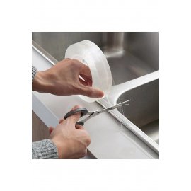 Şeffaf Sızdırmaz Kalın Bant 0,5mmx4cmx5mt Mutfak Evyesi Ankestra Ocaklara