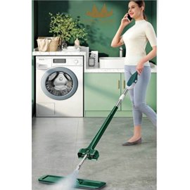 Kendinden Sıkmalı Sprey Mop Deterjan Hazneli Pratik Mop Set yedek bezli